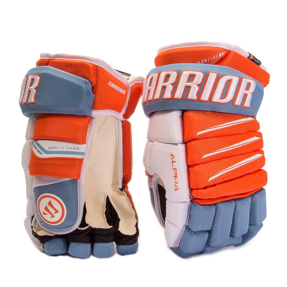 Blue and orange hockey gloves Clearance