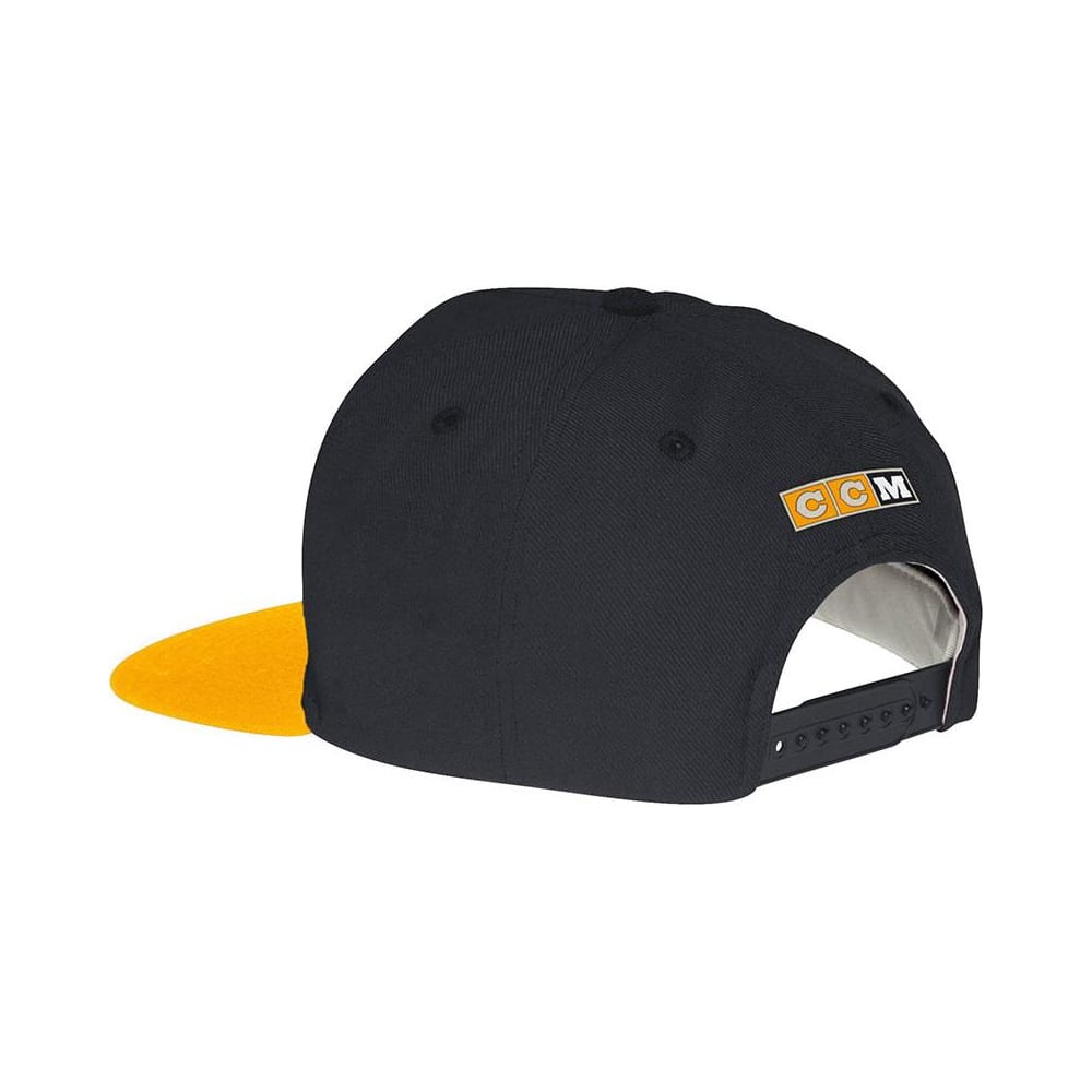 CCM Striped Logo Snapback Hockey Hat Boston Bruins