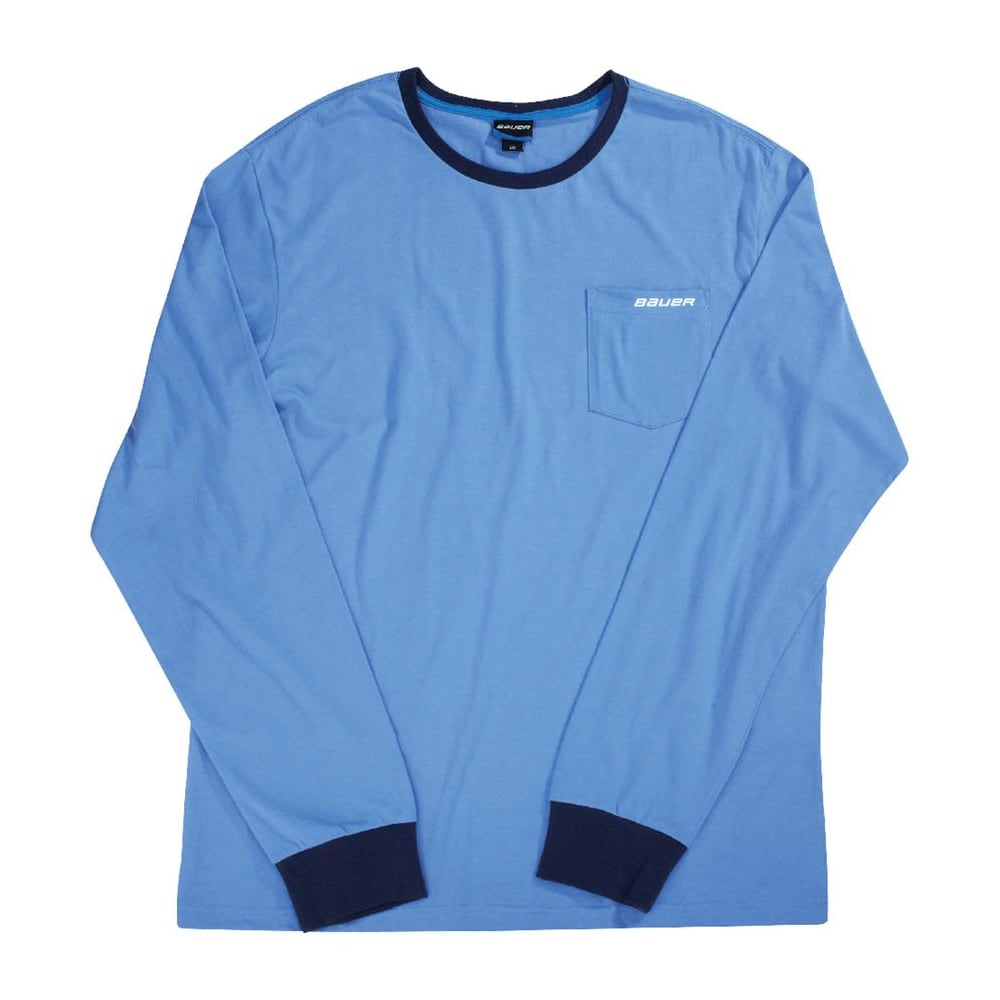 Bauer Baby Blue LS Tee - Senior | Pure Hockey Equipment