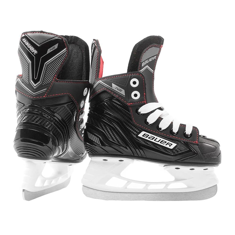 Bauer Childrens Ice Hockey Ice Skates NS Junior I 5 Sizes I Ideal for Leisure Players I Stainless Steel Blades I Comfortable Running I Easy to Put On