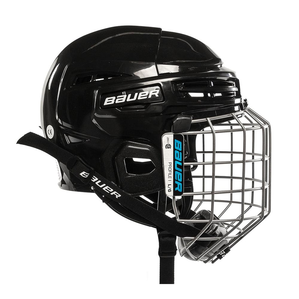 Bauer IMS 5.0 Mens Pro Ice Hockey Helmet & Cage Combo Head Face & Ear Guard 
