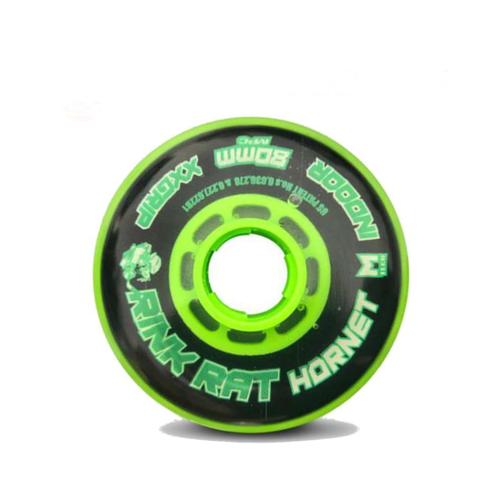 RINK RAT Wheels 80mm 78a HORNET XX 4-Pack Yellow/Green Inline Indoor Hockey RINK RAT Wheels 80mm 78a HORNET XX 4-Pack Yellow/Green Inline Indoor Hockey