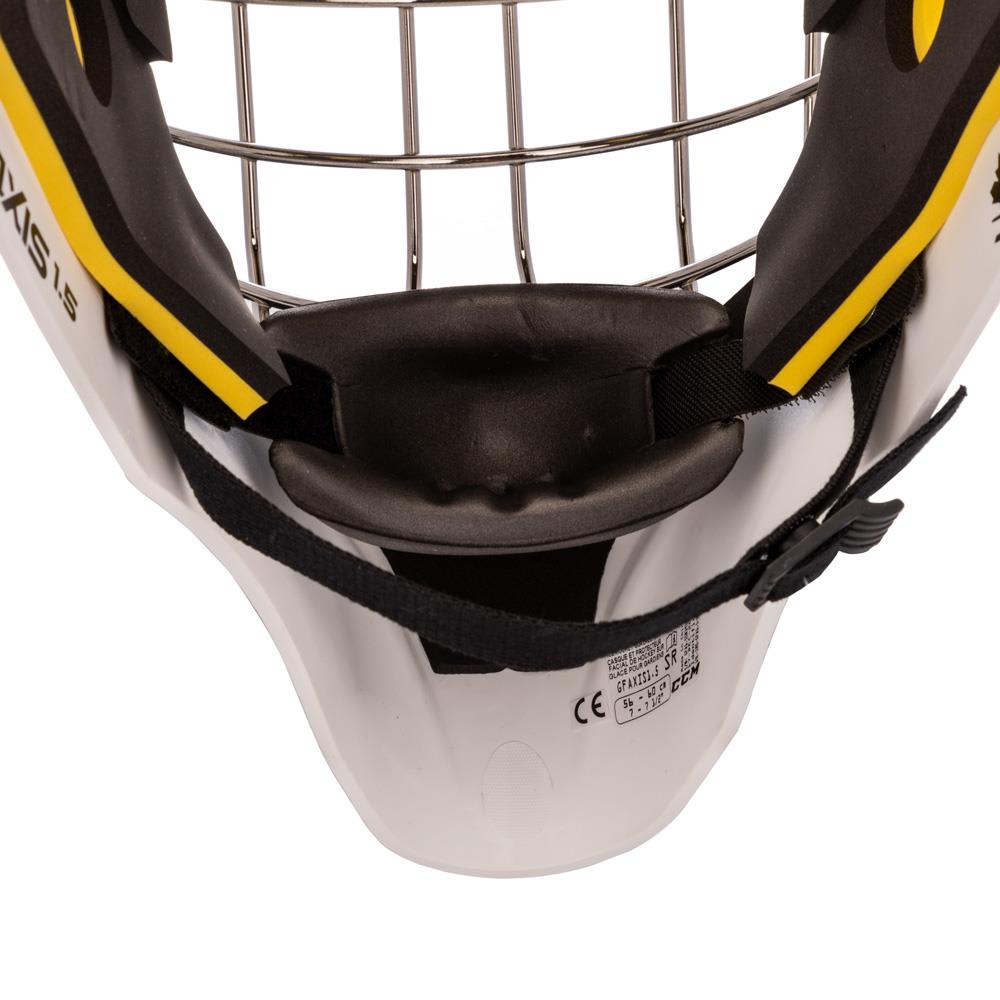CCM - Axis 1.5 Goalie Mask Junior, White, Size: OSFA