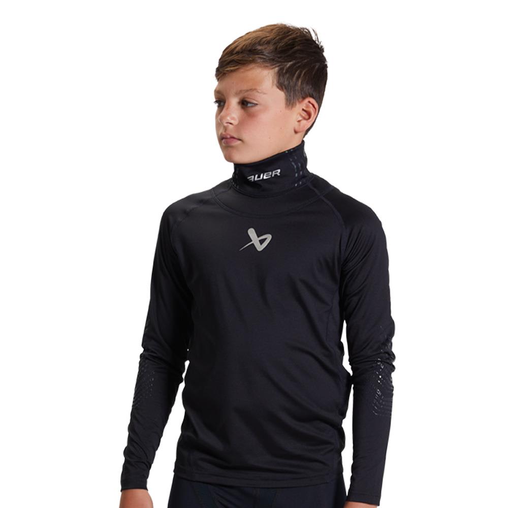 Bauer Neckprotect Long Sleeve Baselayer Top - Youth | Pure Hockey