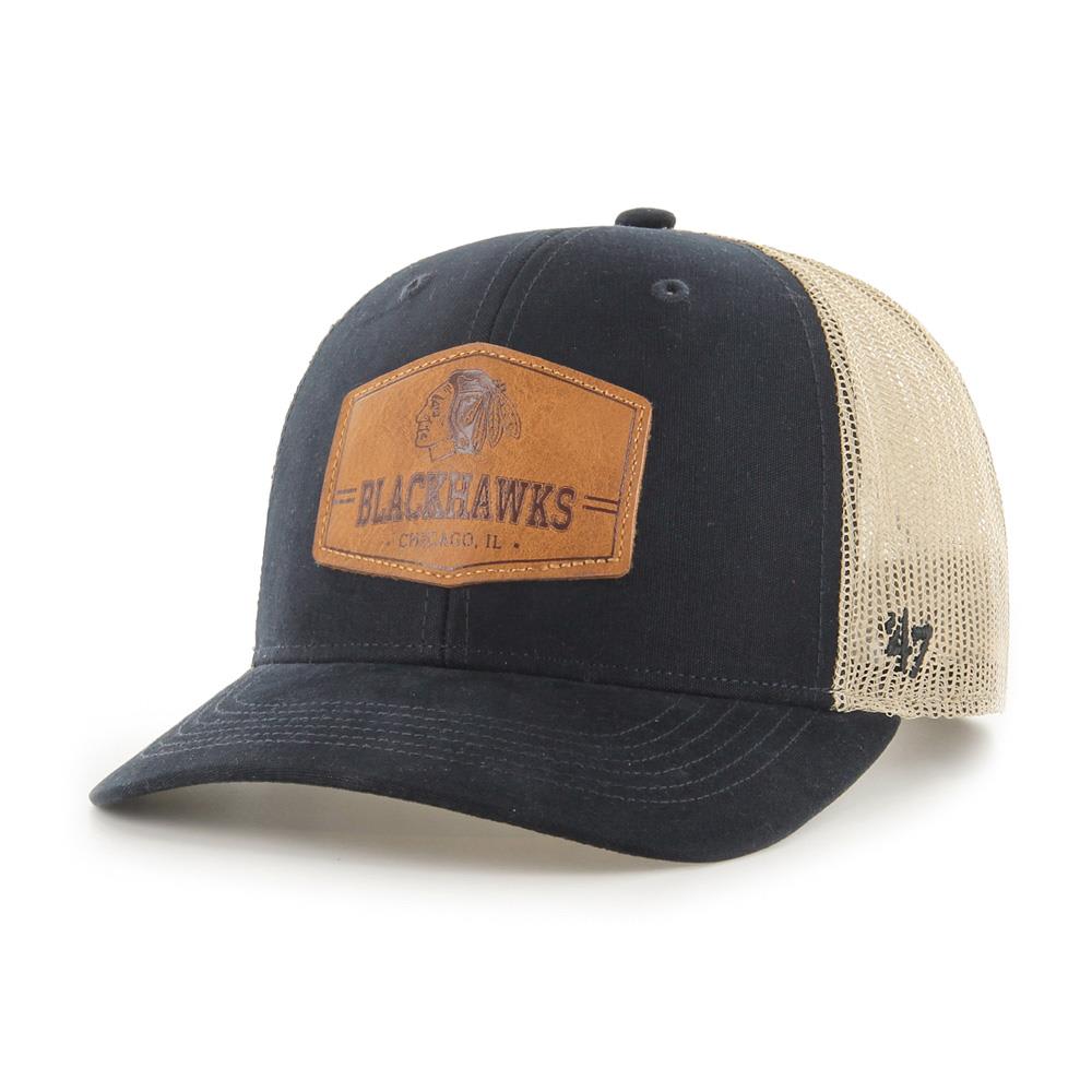 47 Brand Rawhide Trucker Hat Chicago Blackhawks Adult