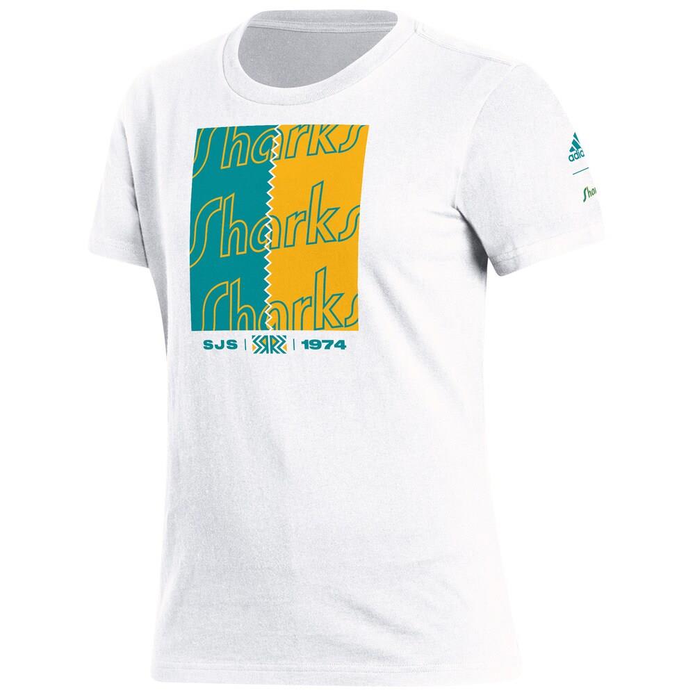 Adidas Reverse Retro Fresh Playmaker Tee Shirt San Jose Sharks  Womens