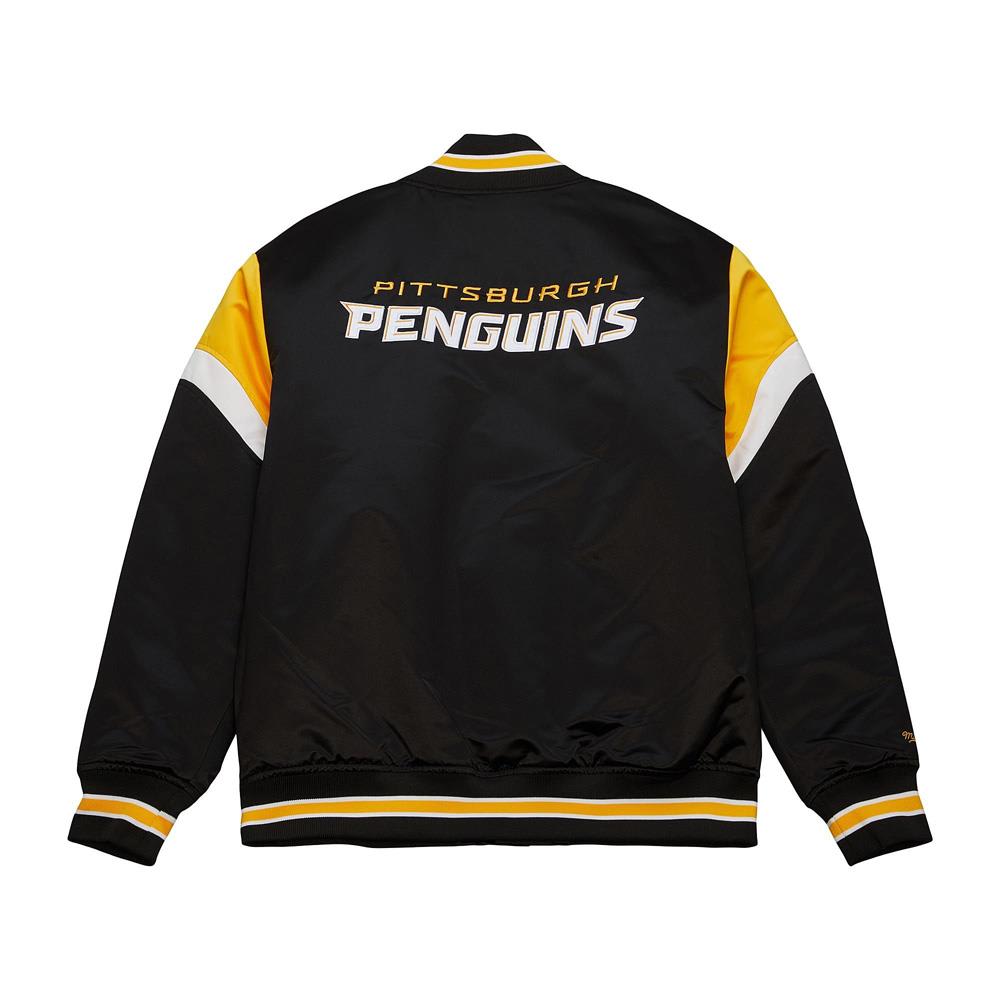 Mitchell Ness Heavyweight Satin Jacket Pittsburgh Penguins Adult Pure Hockey Equipment