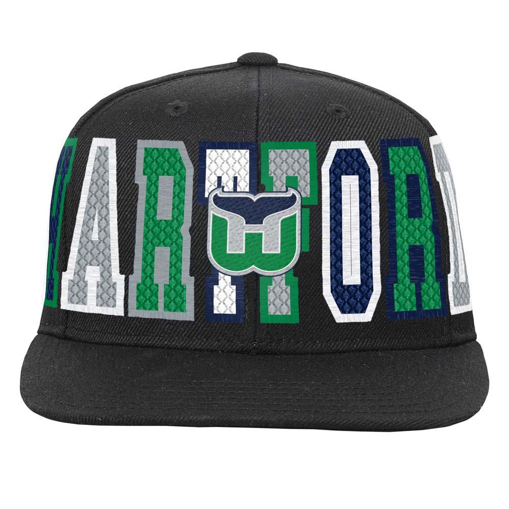Mitchell Ness Varsity Bust Snapback Hat Hartford Whalers