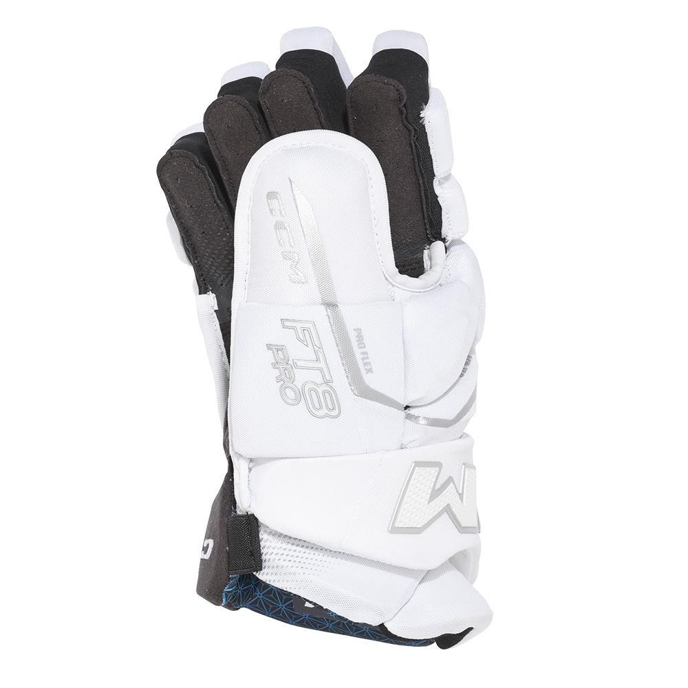 CCM JetSpeed FT8 Pro Hockey Gloves - White - Senior | Pure Hockey 