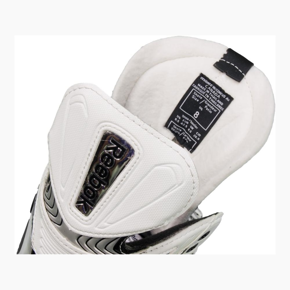 Reebok White K Pump Ice Skates Junior Pure Hockey Equipment