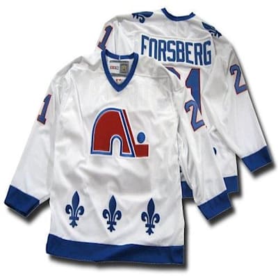 Peter Forsberg Autographed Quebec Nordiques Fanatics Heritage Jersey w/1995  CALDER & HOF 2014 Inscriptions - NHL Auctions