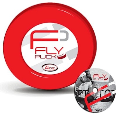Red (Encorehockey 4.0 Oz Stick Handling Training Fly Puck)