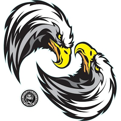 Eagle Graphic - Black/White (Eagle Graphic Vinyl Goalie Mask Decal)