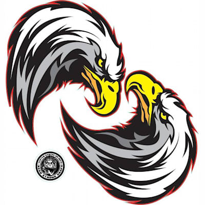 Eagle Graphic - Black/Red (Eagle Graphic Vinyl Goalie Mask Decal)
