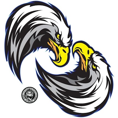 Eagle Grapic - Black/Navy (Eagle Graphic Vinyl Goalie Mask Decal)