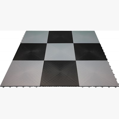 Black And Blue Flooring Shown Together (Roller Hockey Modular Flooring - Home Ice)