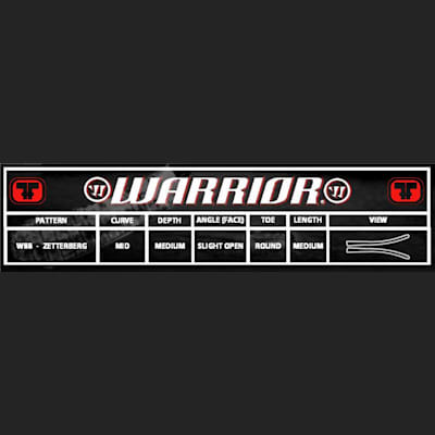 Blade Chart (Warrior Dynasty AX2 Grip Composite Stick - Intermediate)