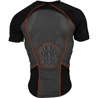 Back View (Shock Doctor Ultra ShockSkin 3-Pad Impact Shirt [Black] - Mens)