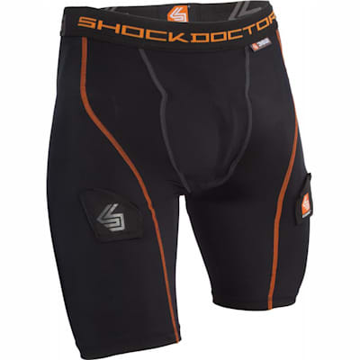 SHOCK DOCTOR Senior Core Compression Short with Air-Core Hard Cup 235,Ice Hockey