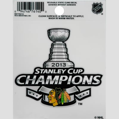 2013 Chicago Blackhawks Stanley Cup Champions Small Static Cling