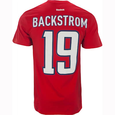 Back View (Reebok Washington Capitals Niklas Backstrom Tee Shirt - Mens)