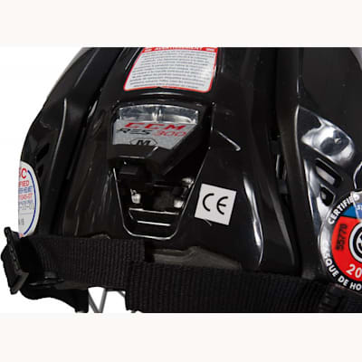 Closeup Of Back (CCM Resistance 300 Hockey Helmet Combo)