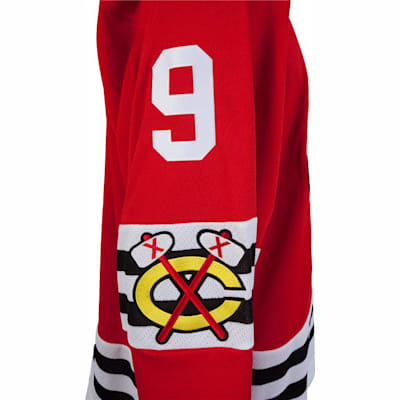 Reebok NHL Chicago Blackhawks Indian Jersey Youth L/XL Red White Long Sleeve