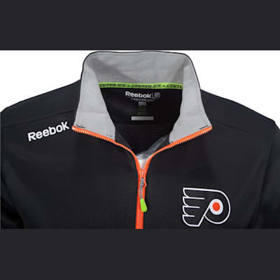 Collar View (Reebok Philadelphia Flyers Base Layer Quarter-Zip Jacket - Mens)