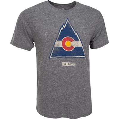 Reebok Colorado Rockies Distressed Retro Logo Tee Shirt - Mens