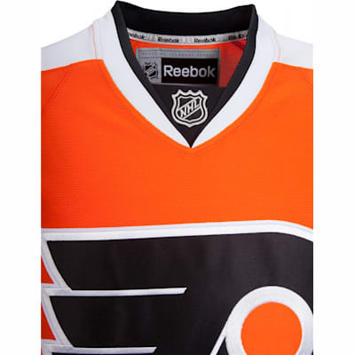 Collar View (Reebok Philadelphia Flyers Premier Jersey - Home/Dark - Adult)