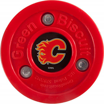 Calgary Flames (Green Biscuit NHL Team Logo Puck)