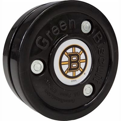 Boston Bruins (Black) (Green Biscuit NHL Team Logo Puck)