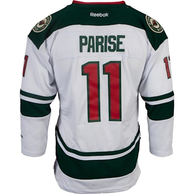 Zach Parise Minnesota Wild Unsigned White Jersey Skating Photograph