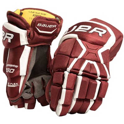 Maroon (Bauer Supreme 190 Hockey Gloves - Junior)
