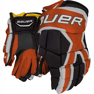 Black/Orange (Bauer Supreme 190 Hockey Gloves - Junior)