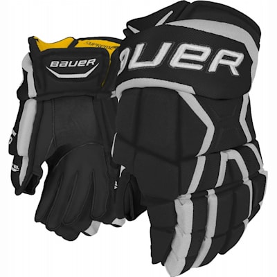 Black/White (Bauer Supreme 190 Hockey Gloves - Junior)