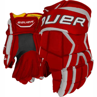 Red (Bauer Supreme 190 Hockey Gloves - Junior)