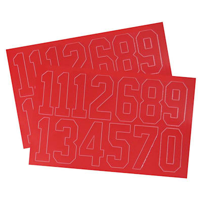 A&R Number Decal Pack (A&R Hockey Helmet Numbers - 2 Inch)
