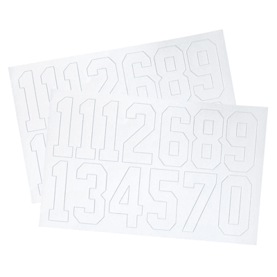 A&R Number Decal Pack (A&R Hockey Helmet Numbers - 2 Inch)