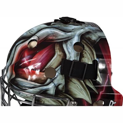 Top View (Bauer NME 3 DaveArt Design Hockey Goalie Mask - Junior)