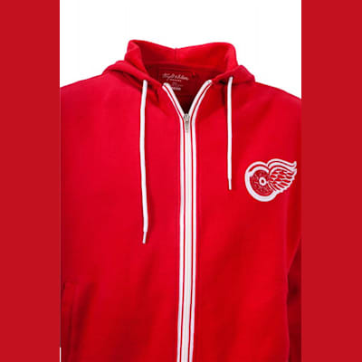 Logo and Zipper Detail (Red Jacket NHL Team Logo Full-Zip Hoody - Mens)