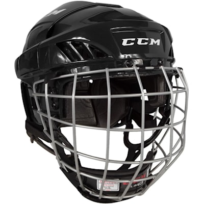 Black (CCM Fitlite FL40 Hockey Helmet Combo)