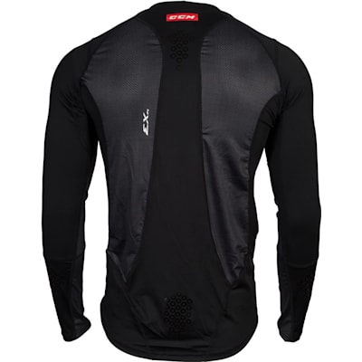 Back View (CCM Long Sleeve Compression Shirt w/ Grip - Youth)