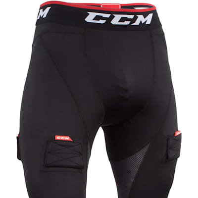 CCM Hockey Junior Compression Shorts with Jock and Sock Tabs JR Youth Cup 