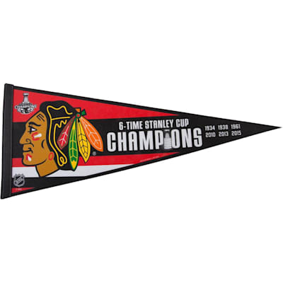  (2015 Stanley Cup Champions Chicago Blackhawks Locker Room Pennant)