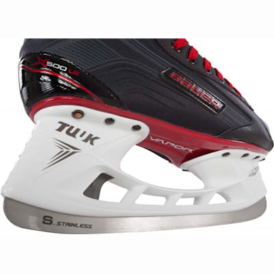 White NEW Bauer Vapor X500 Junior Ice Hockey Skates in Black 4.5 D Red 