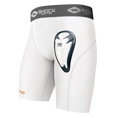 Shock Doctor Compression Shorts with Protective Bio-Flex Cup, Moisture  Wicking Vented Protection, Youth Size