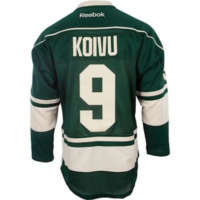 Mens Reebok Minnesota Wild 9 Mikko Koivu Authentic Green Third NHL Jersey