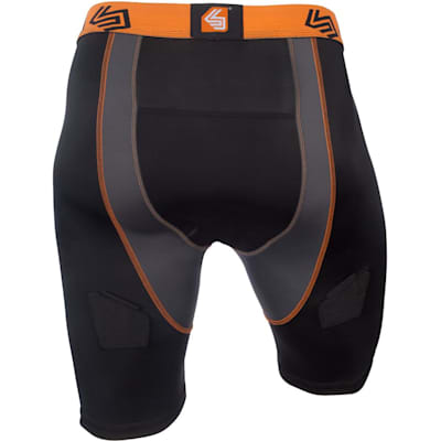 Back View (Shock Doctor Ultra Compression Hockey Jock Shorts w/AirCore Cup - Mens)