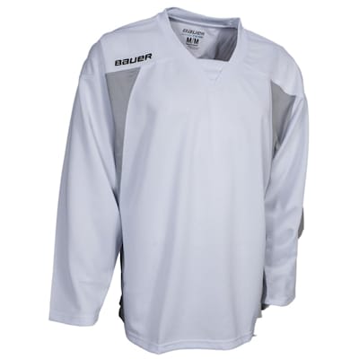 PEARSOX 100 Denier Blank Polyester Hockey Jersey - White (Youth Goalie) 